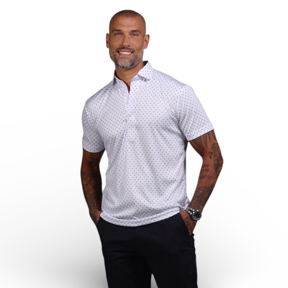 NEW COLLARS & CO * relaxed fit* Dress Collar Polo  XL *small flaw*